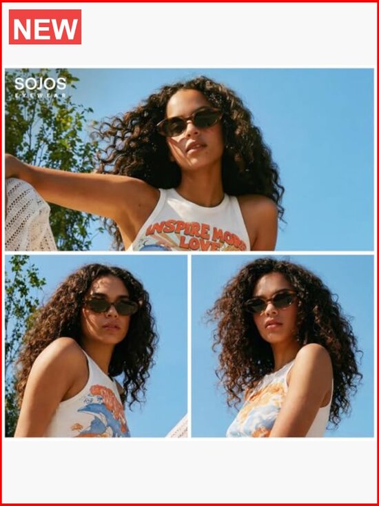 Retro Oval Polarized Sunglasses for Women Cat Eye Vintage UV400 Protection main image 6